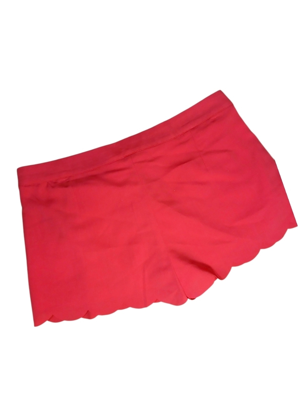 NWT Jun & Ivy Hot Pink Shorts Scalloped Hem Scalloped Pockets - Picture 2 of 8